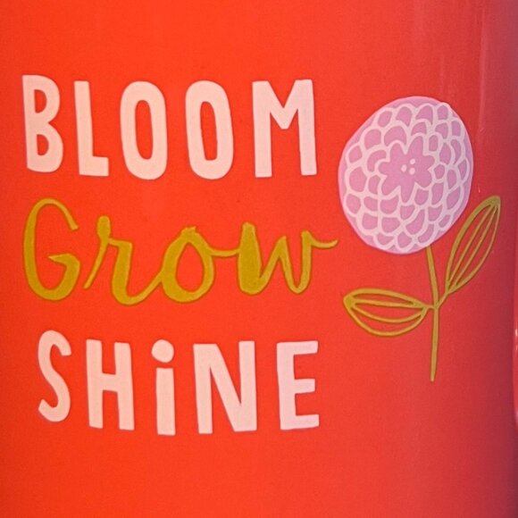 HALLMARK Inspirations BLOOM ~ GROW ~ SHINE Coral Ceramic Coffee Mug ~ Gardening - Picture 2 of 10
